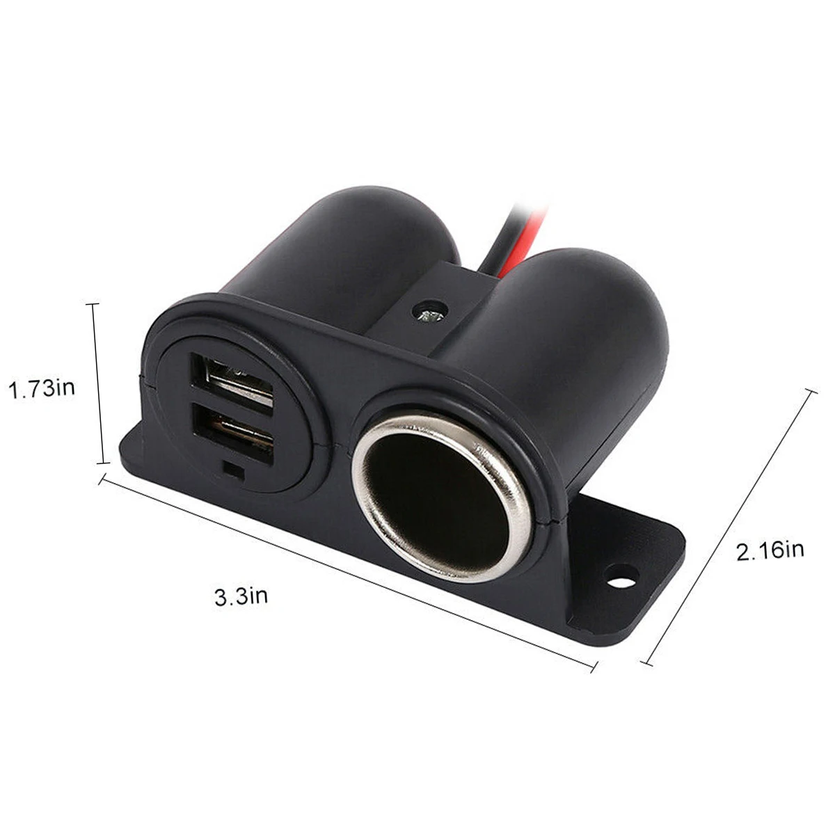 Универсальное зарядное устройство для прикуривателя с двумя USB портами А и