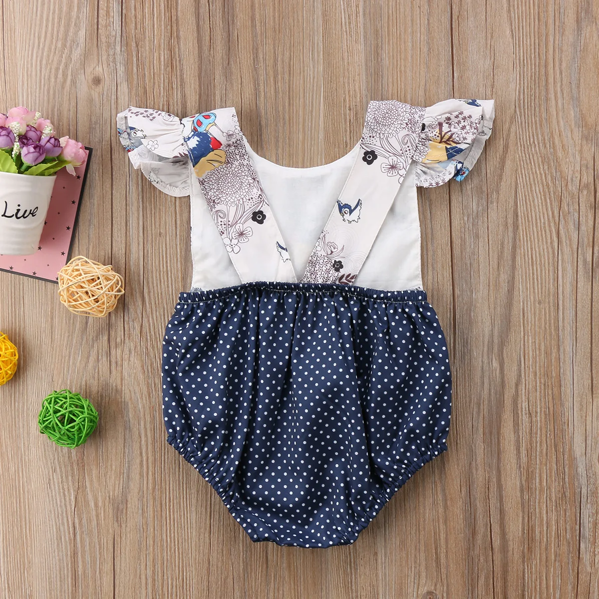 

2020 Fashion Summer Newborn Baby Girls Romper Jumpsuit Cute Cartoon Ruffles Baby Rompers Printed Polka Dot Baby Girls Clothes