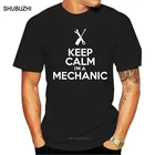 Забавный подарок на работу с надписью Keep Calm I'm A Mechanic Expert, новые футболки, Забавные топы, новинка, забавная футболка унисекс