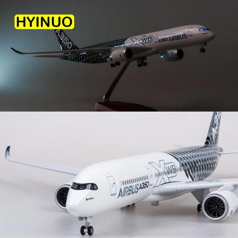 47 см 1/142 масштаб самолет Airbus A350 прототип XWB Самолет Модель W светильник колесо литье под давлением пластиковая Смола самолет для сбора