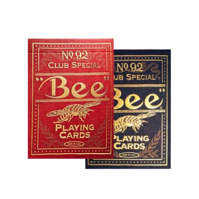 Bee Gold Edition Coterie игральные карты синий/красный Magia Poker USPCC новые Запечатанные