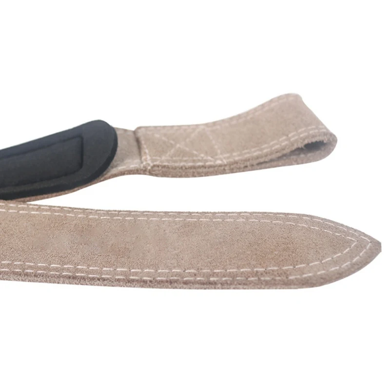 1 пара мужской воловьей кожи Тяжелая атлетика ручной ремень Противоскользящий