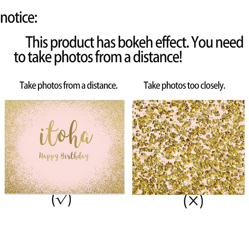 Фон для дня рождения Allenjoy розовый Золотой блестящий портрет вечевечерние НКА