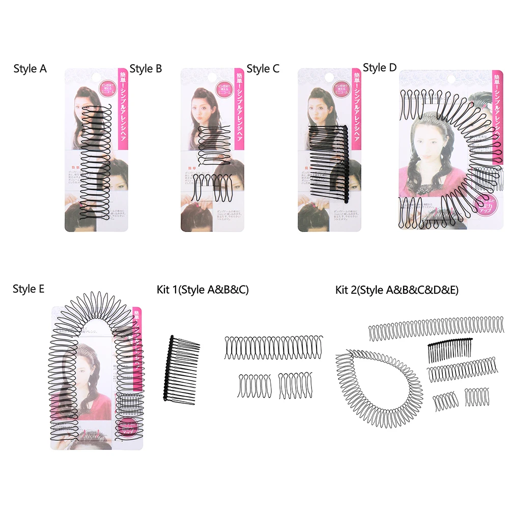 

Alloy U Shape Invisible Hairstyle Fixed Comb Hair Finishing Clip Baby Hairs Flyaways Women Girls Hairstyle Fixer Comb Hair Acces