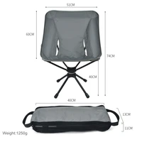 360 rotating outdoor portable folding camping chair compact swivel seat for fishing bbq hunting hiking beach backpacking tools