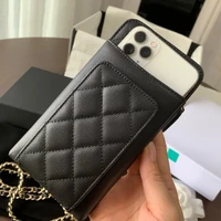 c2 luxury brand handbag mini caviar chain strap phone bag gold logo card wallet purse women crossbody cellphone pouch for iphone