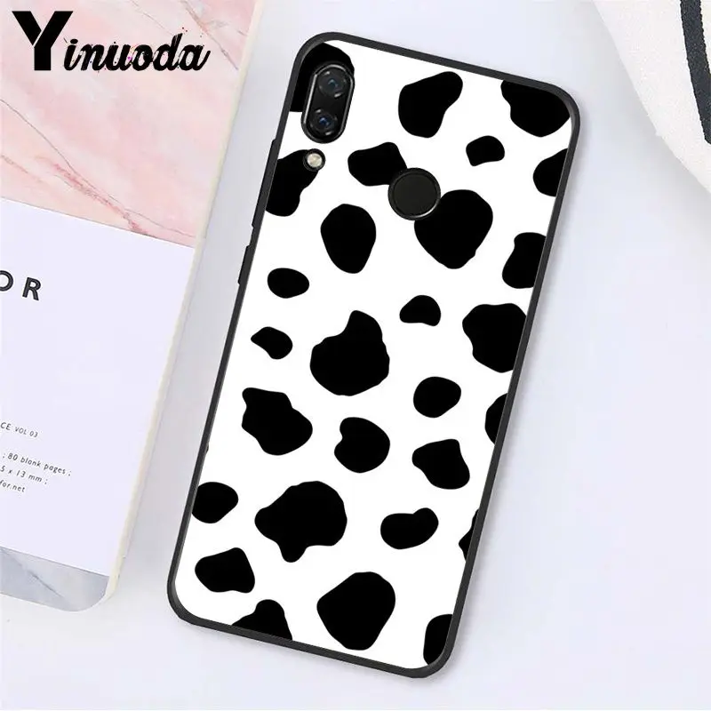 Yinuoda корова узор черный белый чехол для телефона для Xiaomi Redmi Note 7 5 4 Redmi 5plus 6A Note4 4X A2 A2lite