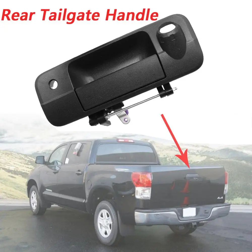 

New Style Outer Rear Tailgate Handle W/Rear Camera Hole For Toyota Tundra 2007-2013 Tundra Texture Black 69090-0C051