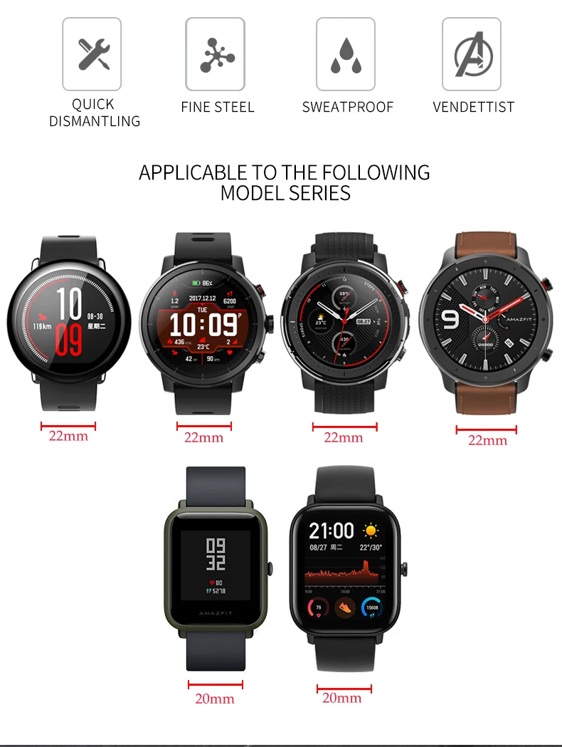 18 мм 20 мм 22 мм кожаный ремешок для Amazfit Bip/GTS/Amazfit GTR/Stratos/Pace ремешок для samsung gear S3 Frontier galaxy watch 42 46