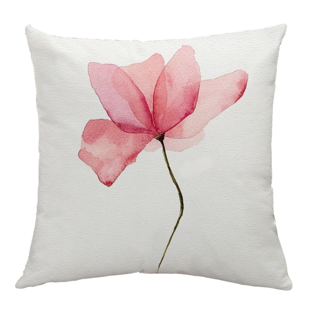 Разноцветная наволочка с цветочным узором хлопковое украшение для дома