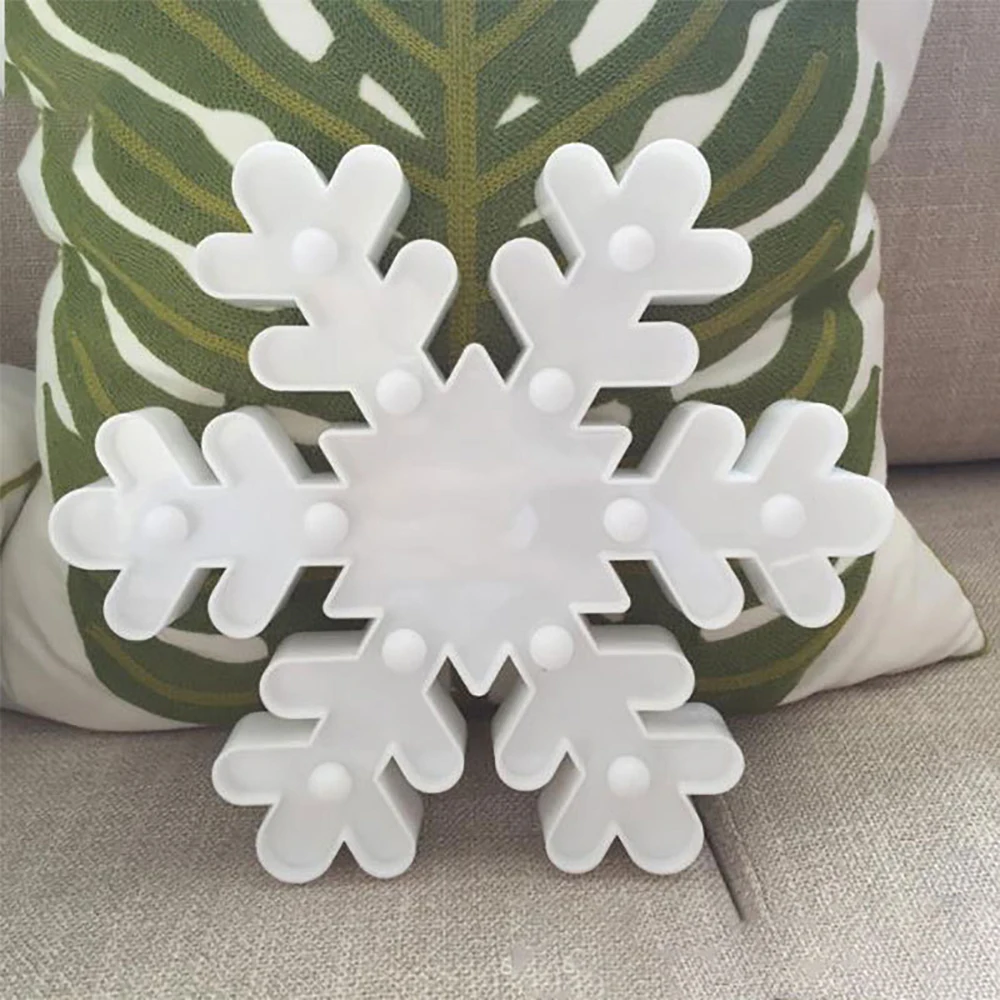 

Creative LED Snowflake Light Battery Operated Night Lamp Wedding Christmas Party 25*25cm Decoration Light for Home