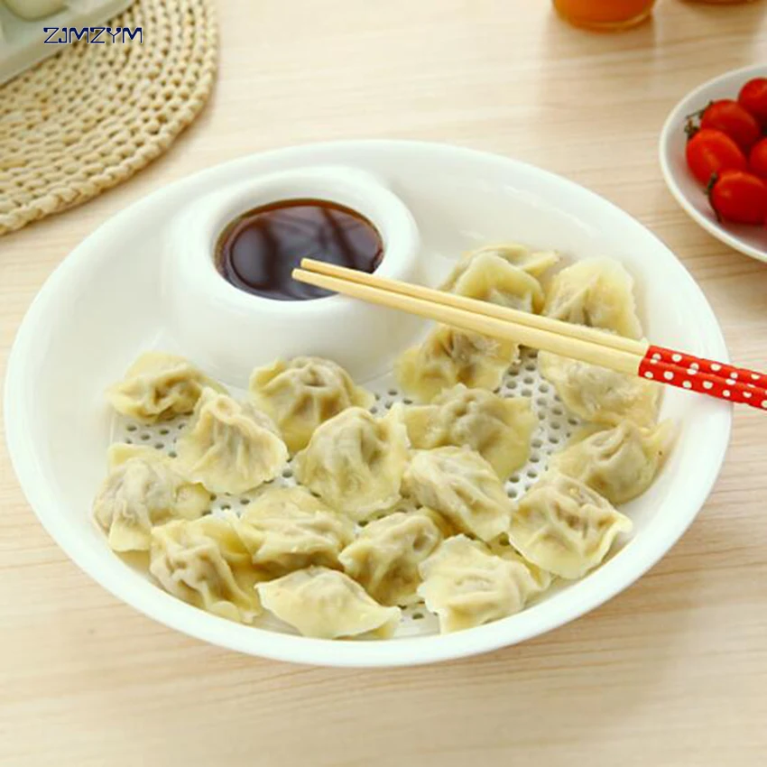 Популярные Пластик с фруктами блюдо для пельменей двухслойный дисковый