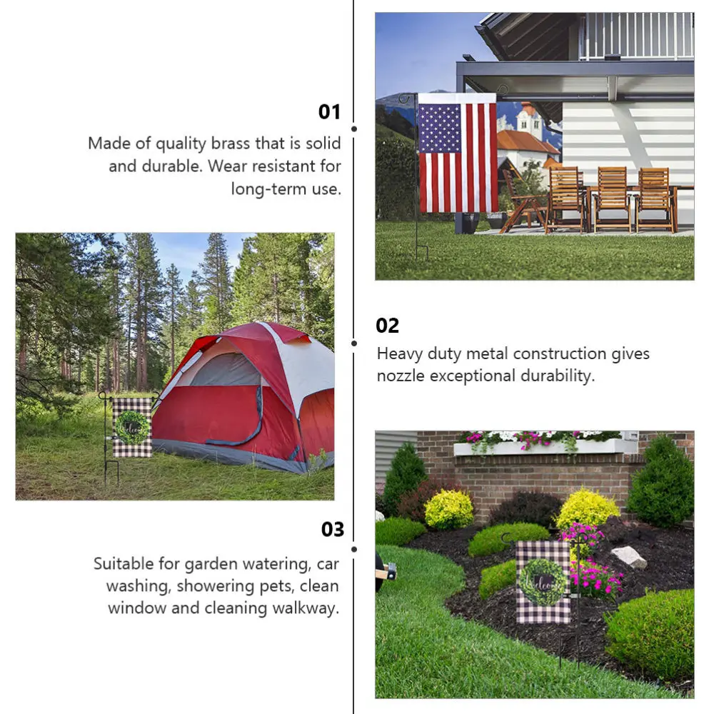 

2pcs Weather-Proof Garden Flag Holder Outdoor Yard Flag Stand Flag Poles