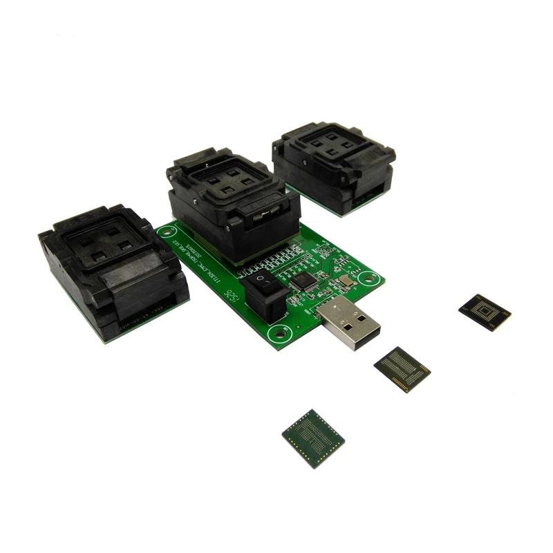 ANDK BGA153/169 BGA162/186 BGA221 EMMC EMCP тестовая розетка 3 в 1 с интерфейсом USB для адаптера