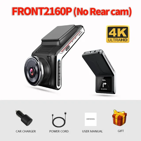 Видеорегистратор Sameuo U2000, 4k, 2160P, 2 камеры, ночное видение