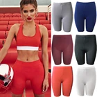 Hirigin женские спортивные быстросохнущие обтягивающие брюки для фитнеса с высокой талией, 2020 новые обтягивающие короткие черные красные серые обтягивающие корейские спортивные штаны