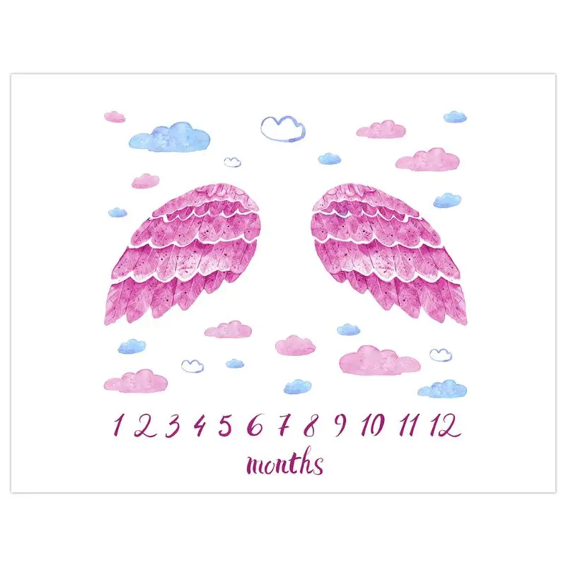 

F62D Новорожденные ежемесячное одеяло для фотосъемки дети Этап фиолетовый одеяло фон реквизит