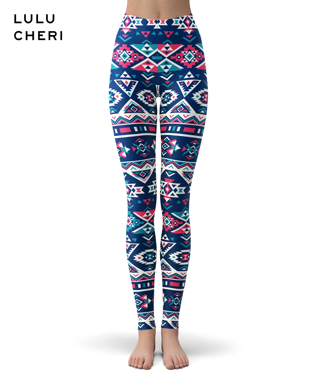 Ethnic pattern Инди фолк печатных Леггинсы для женщин девушек ацтеков этнические щеткой бабочки Мягкие Брюки Мода размера плюс эластичные фитнес тонкие леггинсы - Цвет: Ethnic pattern