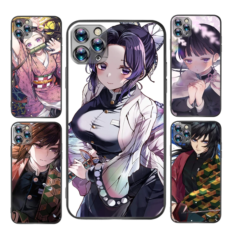 

Anime Demon Slayer Girl Phone Case For iPhone X XS XR MAX Lifeproof Cellphone Mobilephone Phone Cove Shockproof Luxury