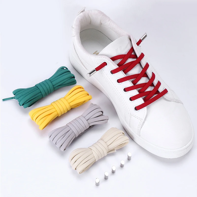 

1Pair No Tie Shoelaces Round Elastic Shoe Laces For Kids and Adult Casual Sneakers Bootlace 22 Colors Quick Lazy Shoestrings