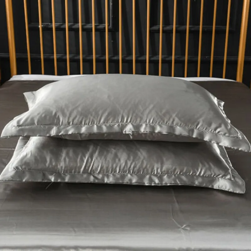 2 шт. шелковая атласная стандартная Подушка домашняя Чехол для подушки