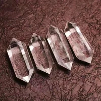 natural quartz crystal white clear crystal double wand point for reiki healing stones home decoration spirit gifts