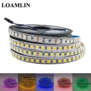 RGB-лента на 1 м, 5 м, 120 светодиодный, sm, SMD 5050 с теплым светом, оранжевый, синий, Светодиодная лента, 12 В, водонепроницаемая гибкая лента