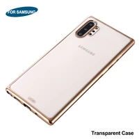 ultra thin luxury transparent case logo for samsung galaxy note 10 plus phone soft silicone shockproof 360 protector back cases