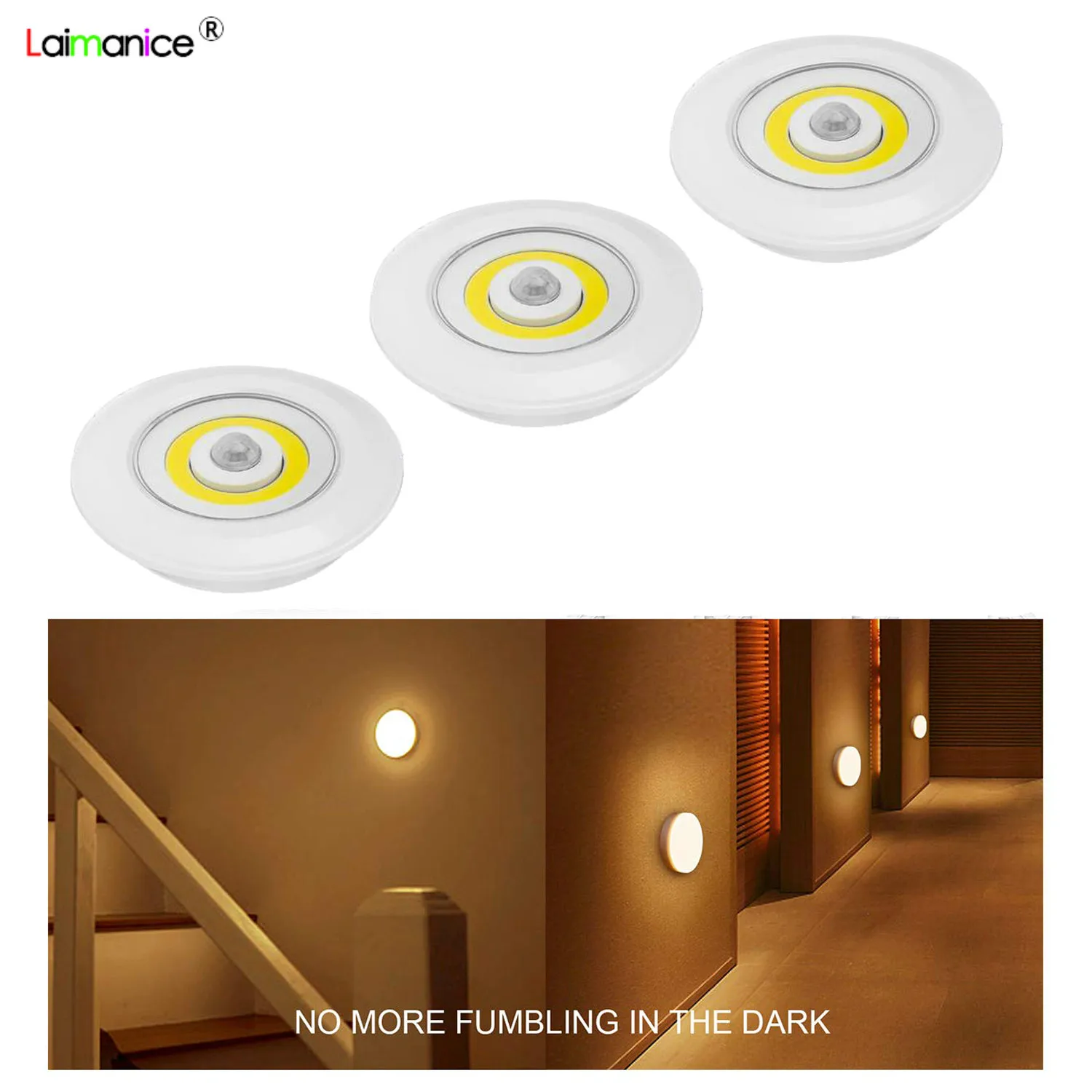 Светодиодный светильник с датчиком движения и питанием от аккумулятора