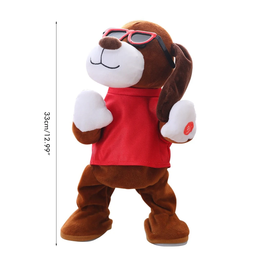 Electric Plush Pet Dogs Toys with Sunglasses Dog Stuffed Animal Toy Singing Talking and Dancing Electronic Interactive | Игрушки и хобби
