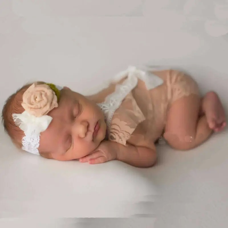 Новое поступление одежда для фотосъемки новорожденных девочек Кружевное боди с