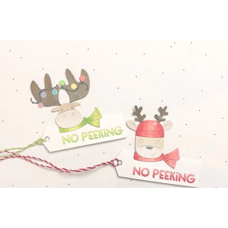 2021 Новый Рождество с изображением &quotлосенок&quot металлический Трафаретный