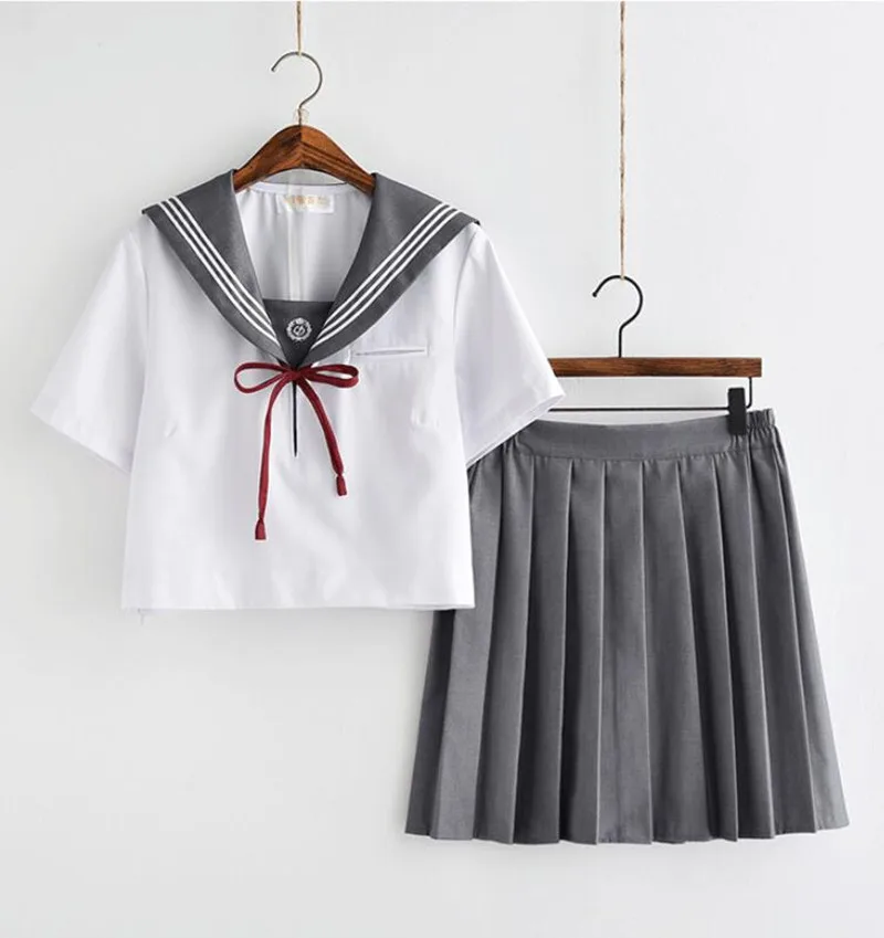 Школьная форма Jk милое платье Jpanese Kawaii изысканная вышивка костюм преппи короткий