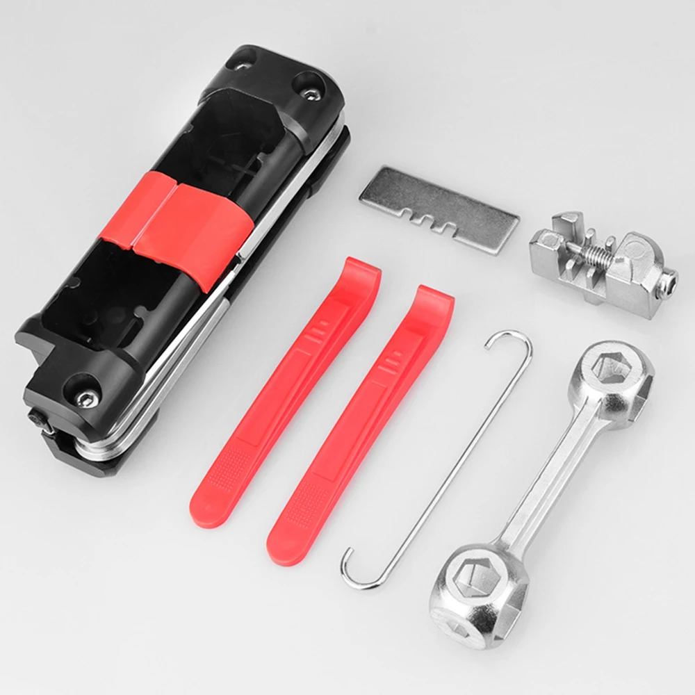 

14 In 1 Bike Repair Tool Multifunctional Foldable Portable Bicycle Repair Multitool For Road Mountain Bikes Cycling Accessories