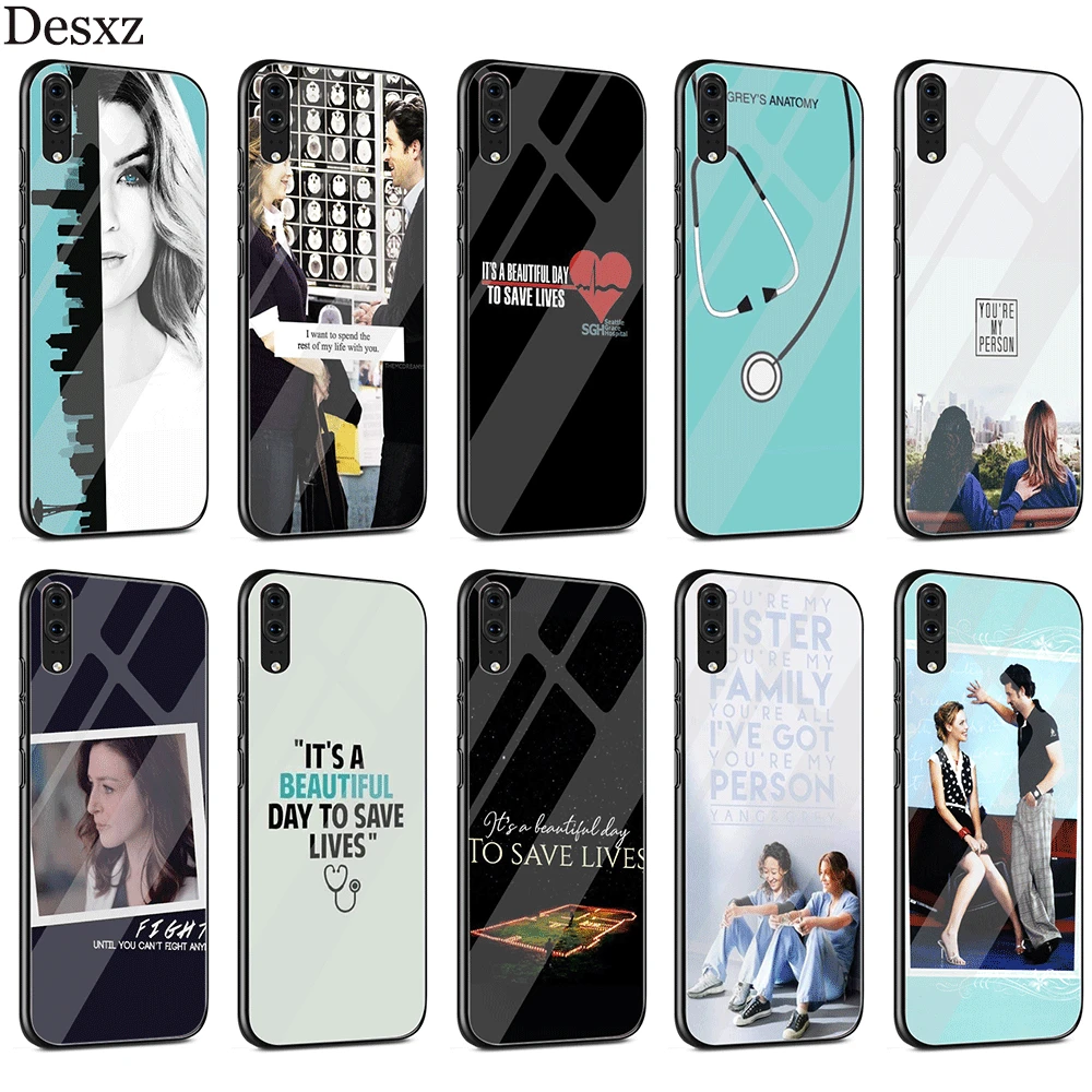 Американский ТВ серый анатомический чехол стекло для huawei P30 P10 P20 Pro P Smart mate 10 20 Lite Y6