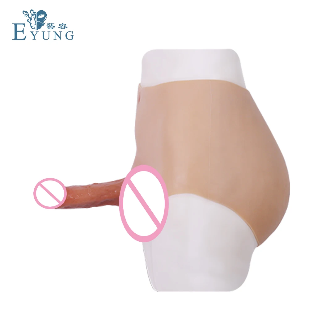 Eyung силиконовые трусы с фаллоимитатором пенисом реалистичный пенис ремешок на