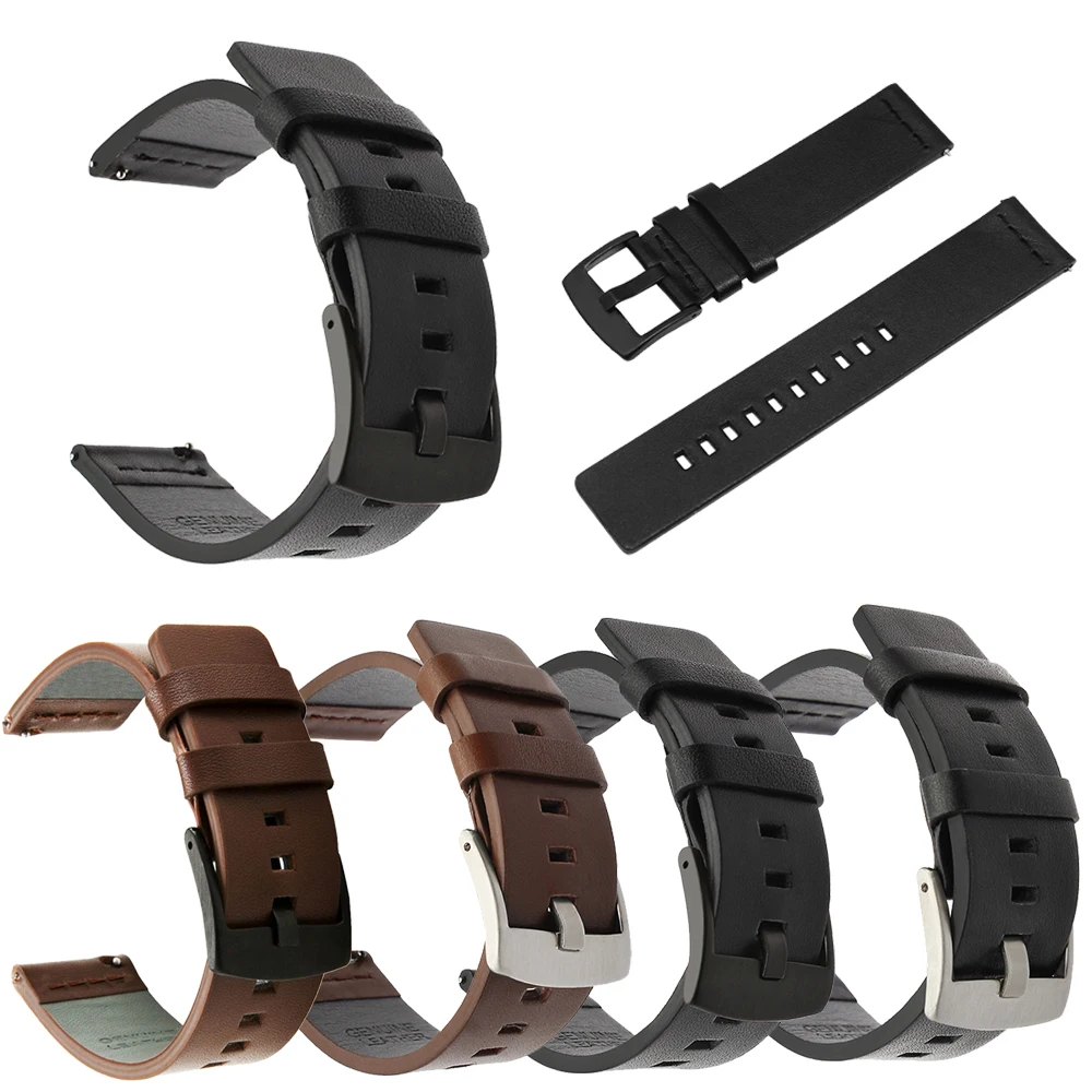22 мм кожаный ремешок для часов Samsung Gear S3 Frontier Classic band Replacemet Galaxy watch 46 gear
