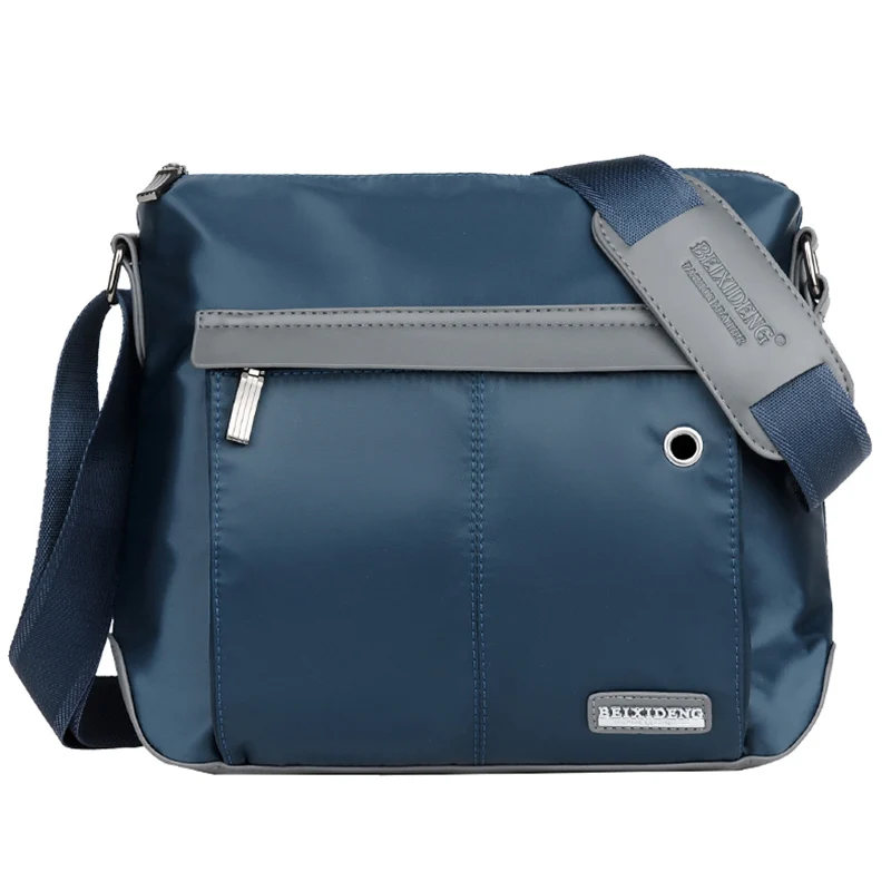 New Waterproof Men's Single Shoulder Diagonal Bag Oxford Cloth Material Multi-functional Large-capacity Casual Student Bag