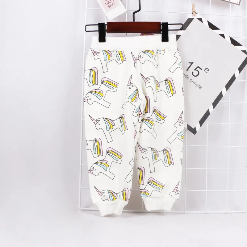 Unicorn Pants Комплект детской одежды, Осень-зима, толстовка для мальчиков и девочек, штаны, детский хлопковый топ, футболка, куртка, платье для девочек, детская одежда - Цвет: Unicorn Pants