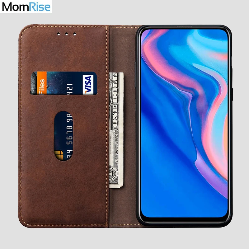 Роскошный кожаный флип чехол в стиле ретро для Huawei Honor 9X кошелек с подставкой карт
