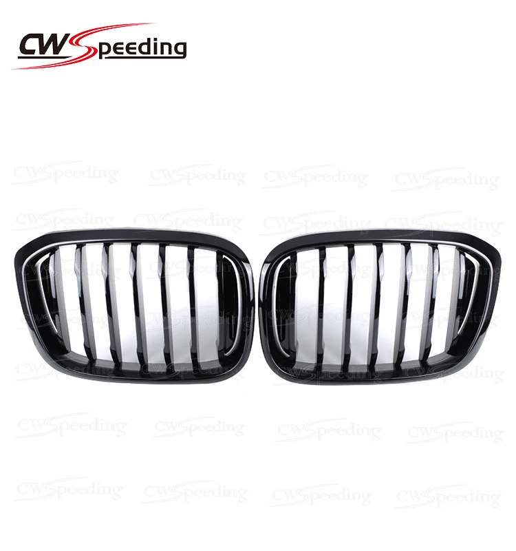 УГЛЕРОДНЫЙ M Цвет Черный 2 линии двойная планка решетка гриль для 2018-2019 BMW X серии X3