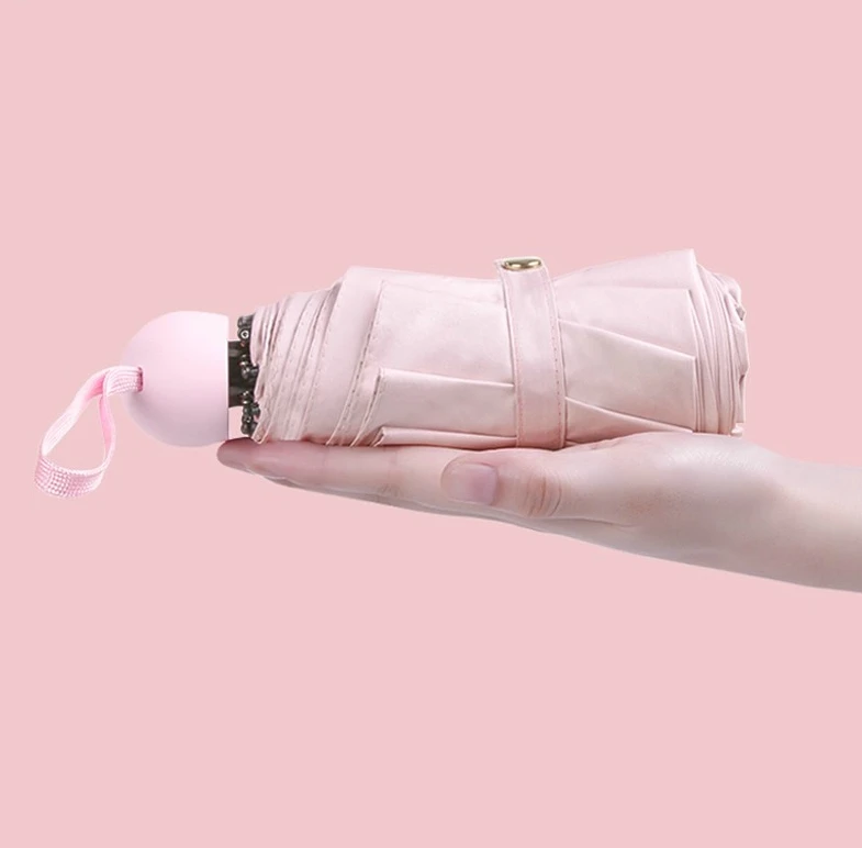 Мини-зонтик-капсула с корпусом Сверхлегкий портативный черное волокно