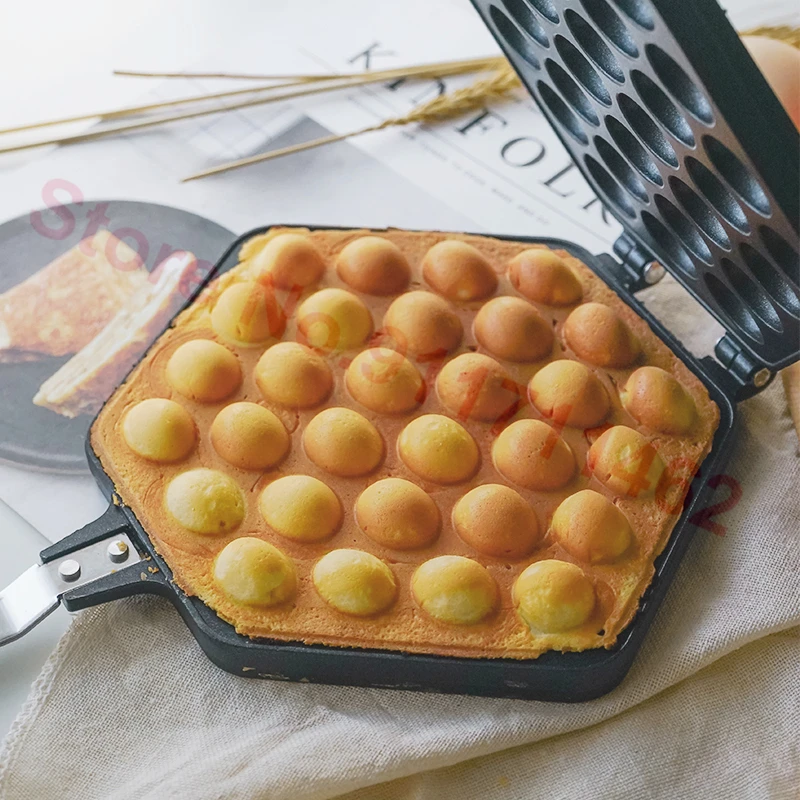 spesifikasi Wajan Pembuat Wafel Gelembung Renyah Eggettes Cetakan Omelet Telur Wafel Kue Loyang Besi Bagian Muffin Piring Anti Lengket