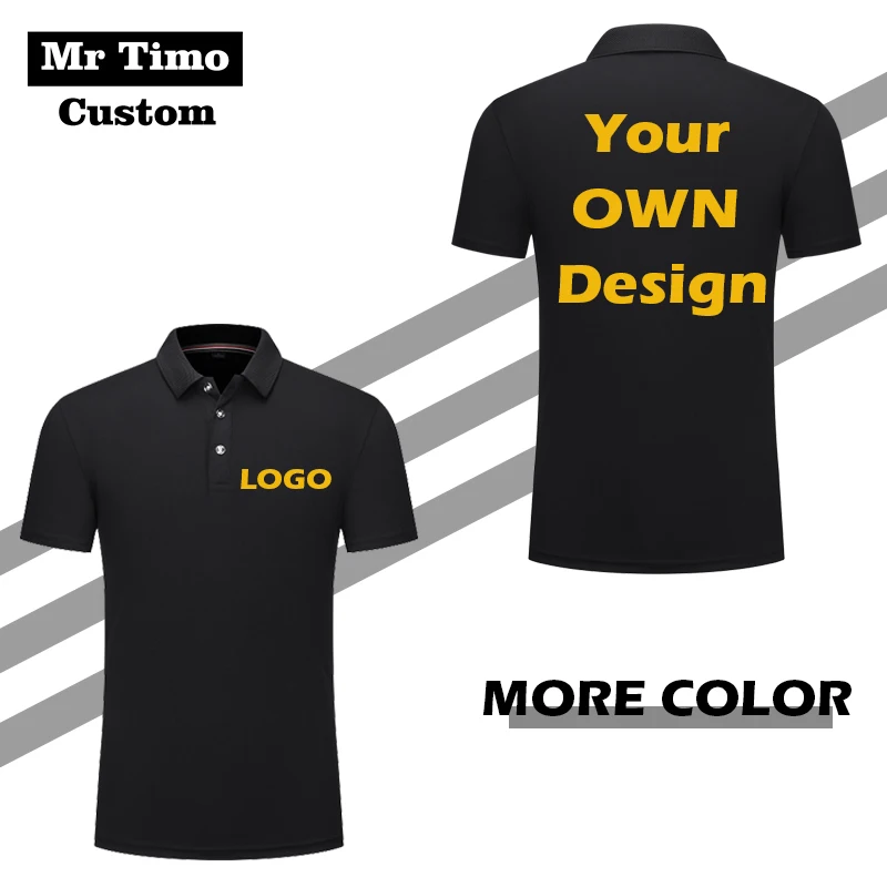 

2021 Summer Casual Men And Women Short-Sleeved Design Polo Shirts Custom Logo Embroidery Printing DIY Tops