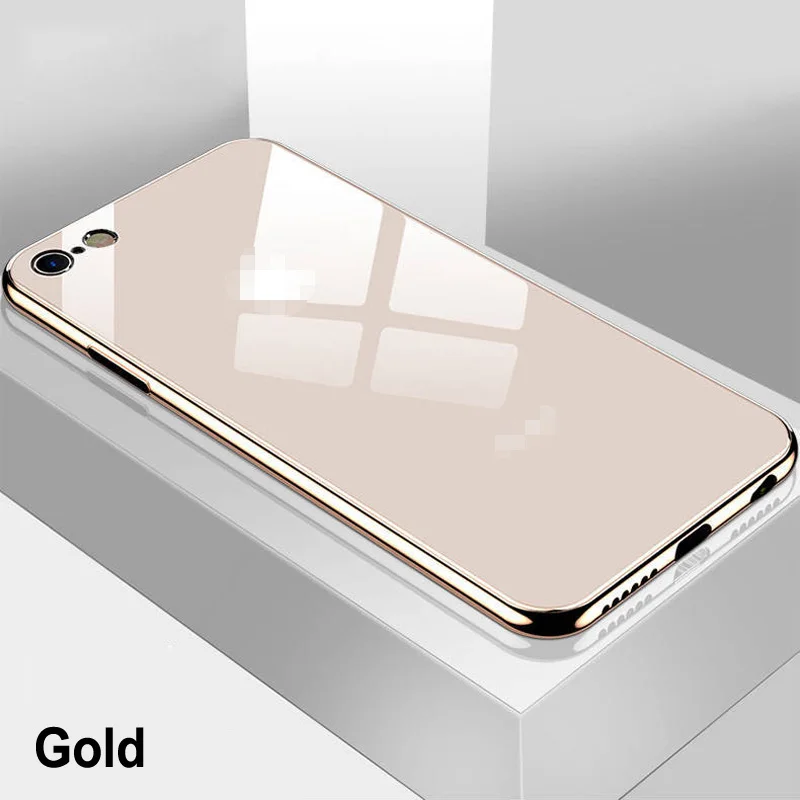 10 шт. Роскошный тонкий чехол из закаленного стекла для Apple iPhone 7 8 6s Plus X XR XS 11 Pro Max