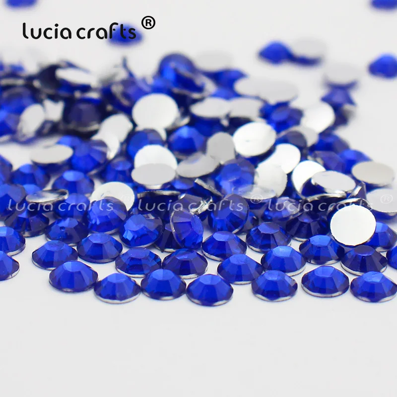 sapphire blue Lucia crafts, 4 мм, 1000 шт./лот, SS16, стразы из смолы с плоской задней поверхностью, сделай сам, для мобильного телефона, для дизайна ногтей, наклейки, дрель F0701 - Цвет: sapphire blue