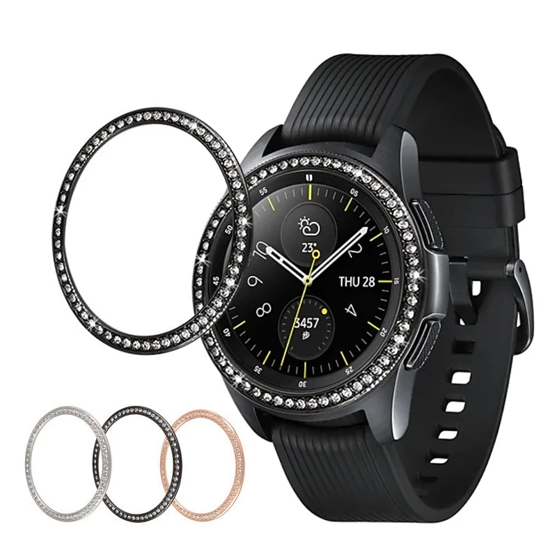 Чехол для смарт-часов Samsung Galaxy Watch 46 мм 42 металлический безель с клейким покрытием