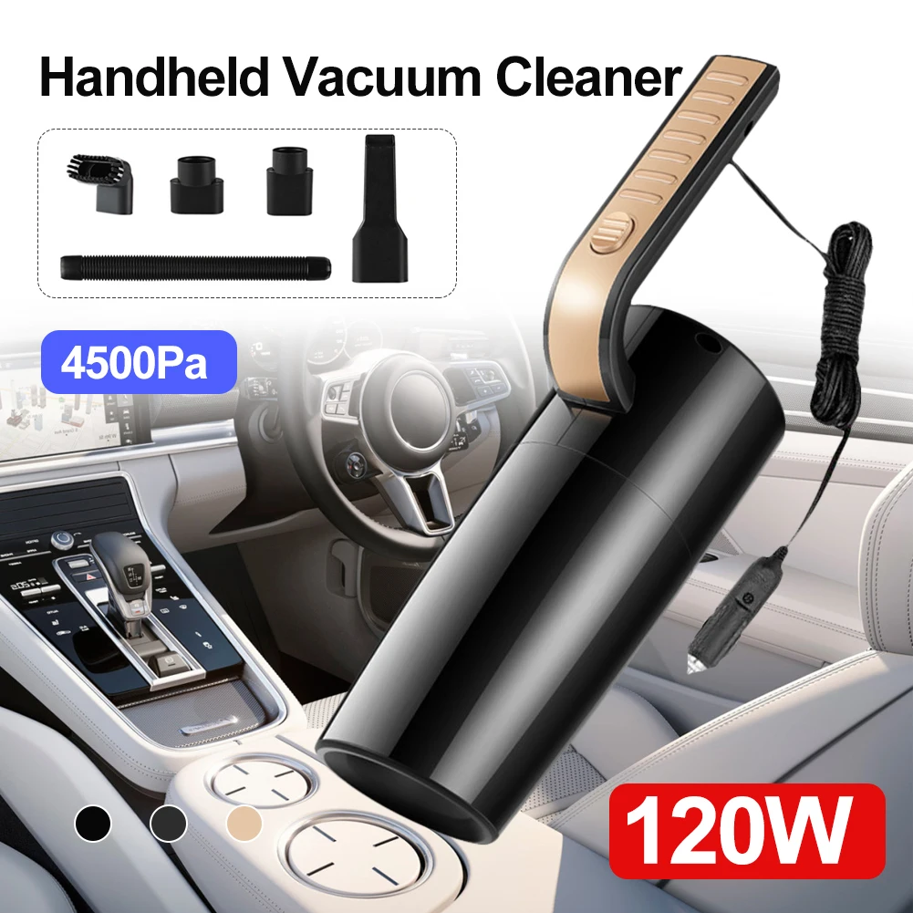 

120W 12V 4500PA High Suction Car Vacuum Cleaner Portable Handheld Vacuum Cleaner Wet Dry Dual-use Vaccum Cleaner for Car Home