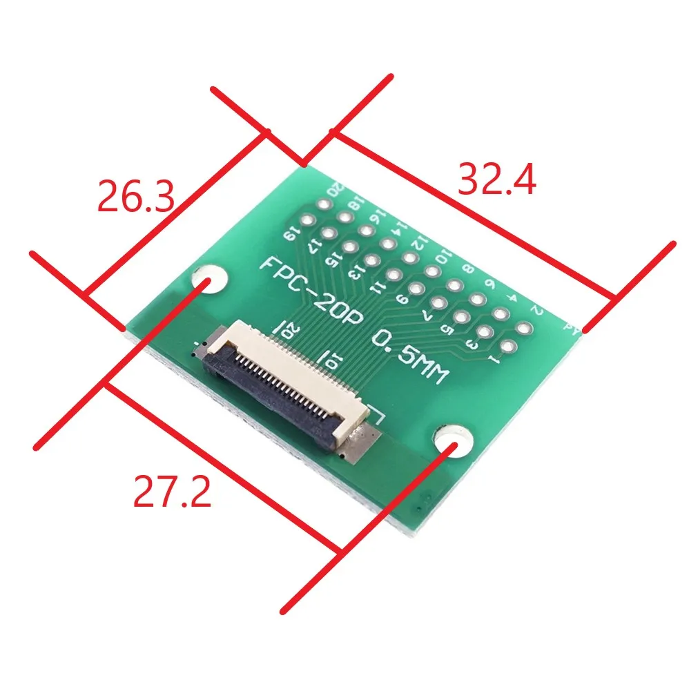 Гибкий плоский кабель FFC/FPC 2 шт. адаптер 20 контактный 0 5 мм до 54 x мм|pcb connector cable|cable