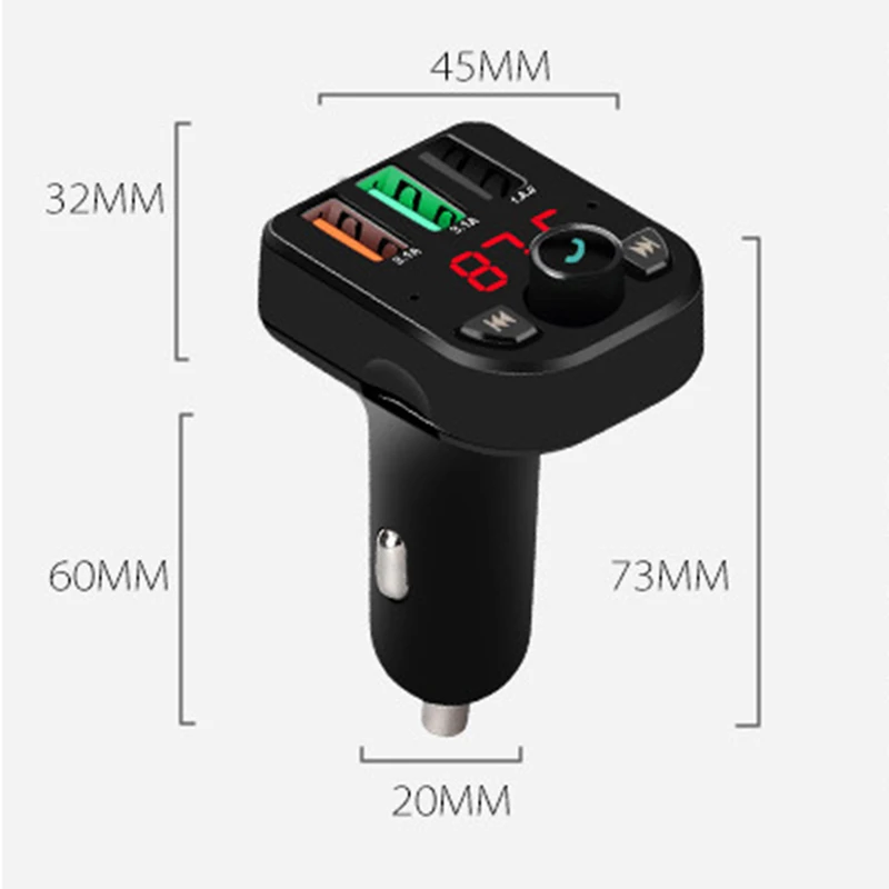 Автомобильный плеер Bluetooth 5 0 беспроводной FM-передатчик воспроизведение голоса и